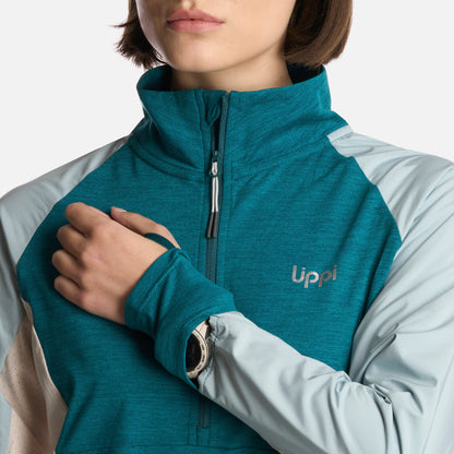 Polerón Mujer Egger 1/4 Zip Petroleo Lippi