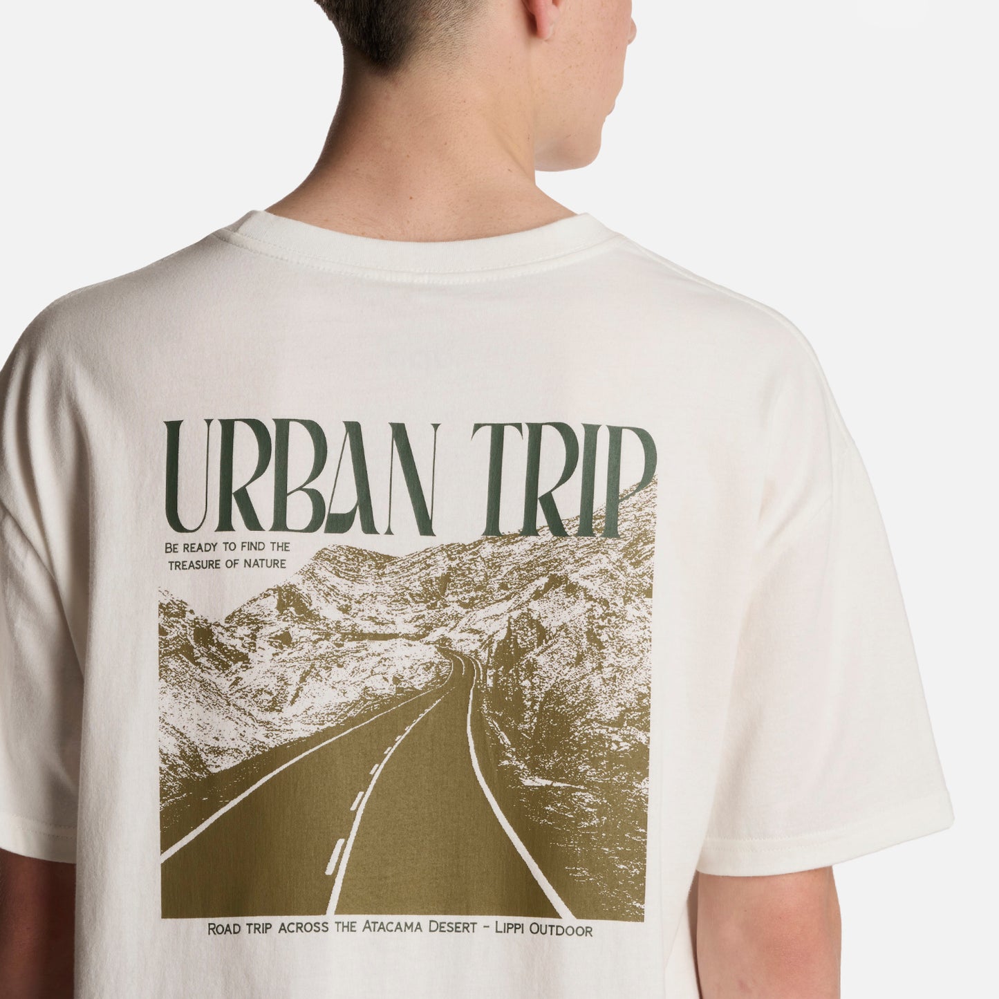 Polera Teen Boy Urban Trip Oversize T-Shirt Blanco Lippi