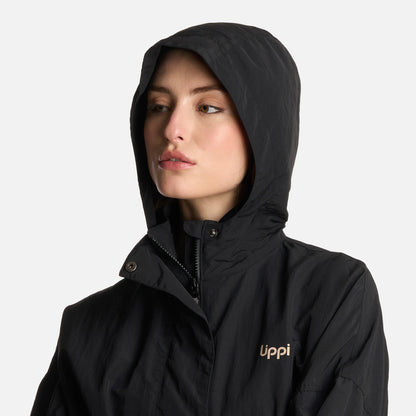 Chaqueta Mujer CityMe WindBreaker Hoody Jacket Negro Lippi