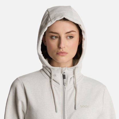 Polerón Mujer Ulmo Full Zip Hoody Sweatshirt Gris Melangue Lippi