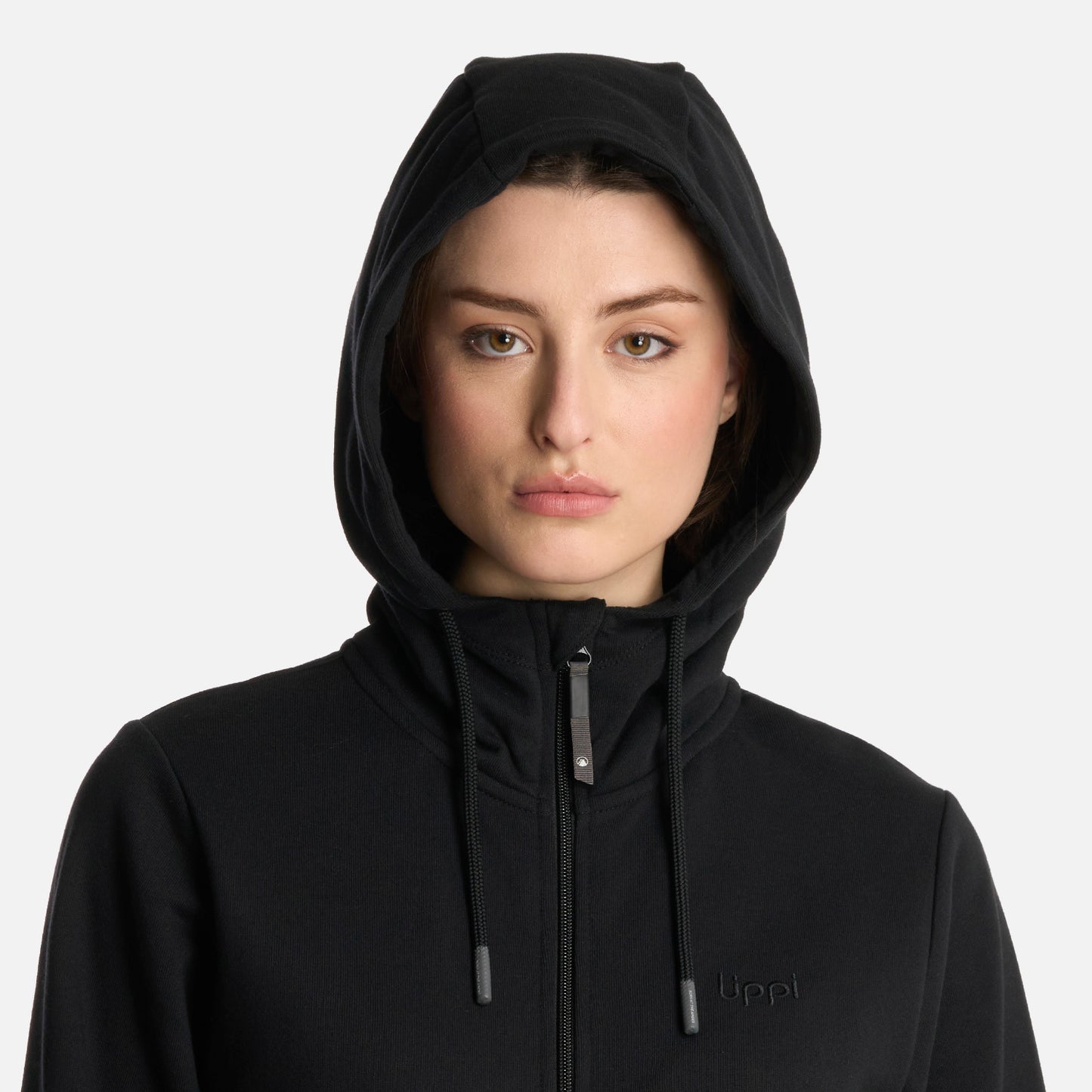 Polerón Mujer Ulmo Full Zip Hoody Sweatshirt Negro Lippi