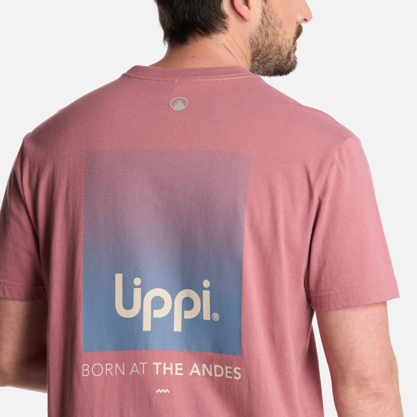 Polera Hombre Logo Lippi Back Print T-Shirt Rosa Oscuro Lippi