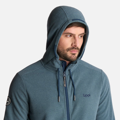 Polerón Hombre Stripes Nano-F Full Zip Hoody Azul Piedra Lippi