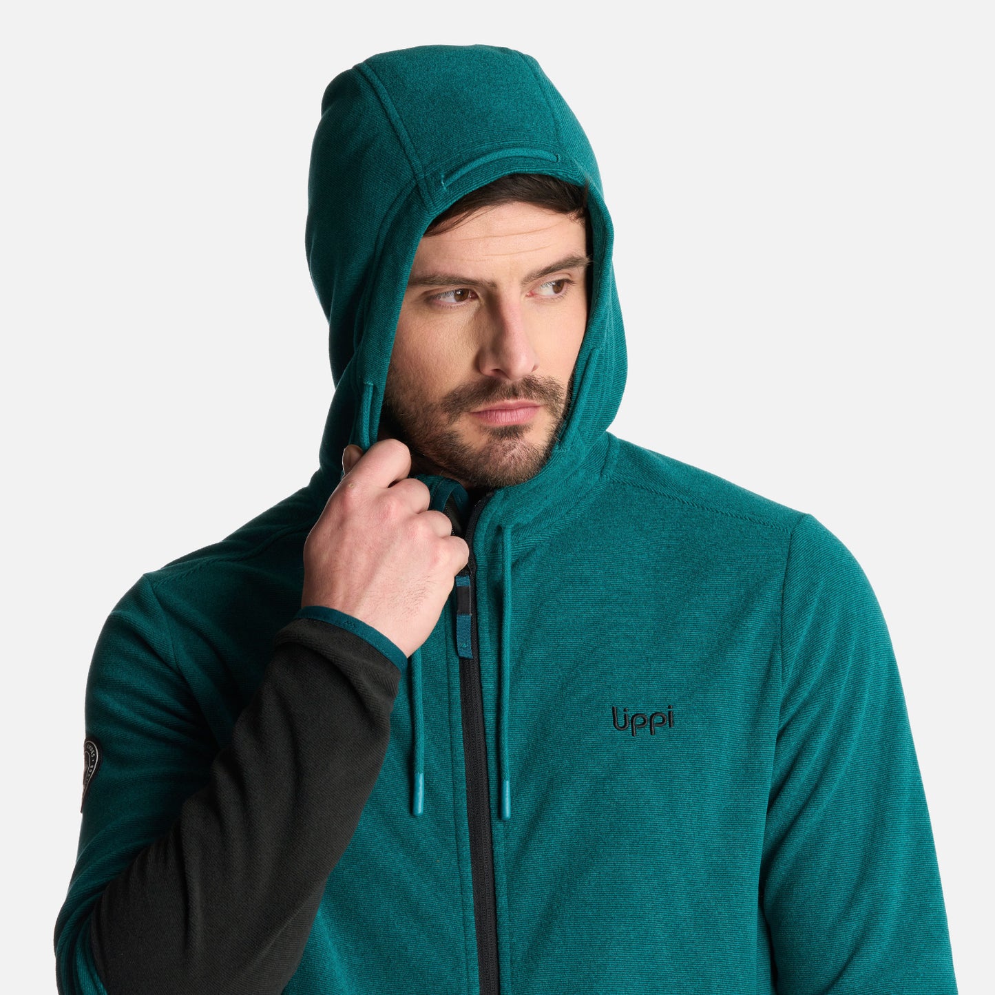 Polerón Hombre Stripes Nano-F Full Zip Hoody Petroleo Lippi