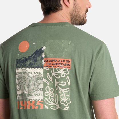 Polera Hombre Up on the Mountain T-Shirt Jade Oscuro Lippi