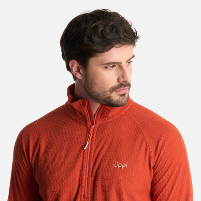 Polerón Hombre Jacaranda Nano-F 14 Zip Terracota Lippi