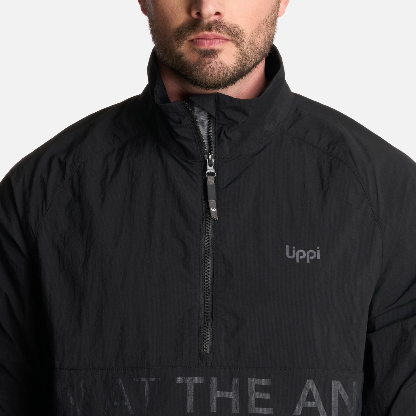 Chaqueta Hombre WindCity WindBreaker 1/4 Zip Jacket Negro Lippi