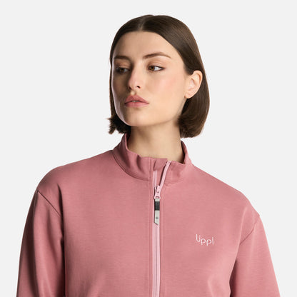 Polerón Mujer DownStreet 1/4 Zip Sweatshirt Rosa Oscuro Lippi