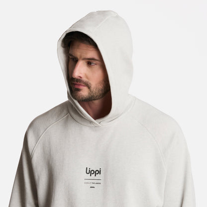 Polerón Hombre Ulmo Hoody Sweatshirt Melange Gris Claro Lippi