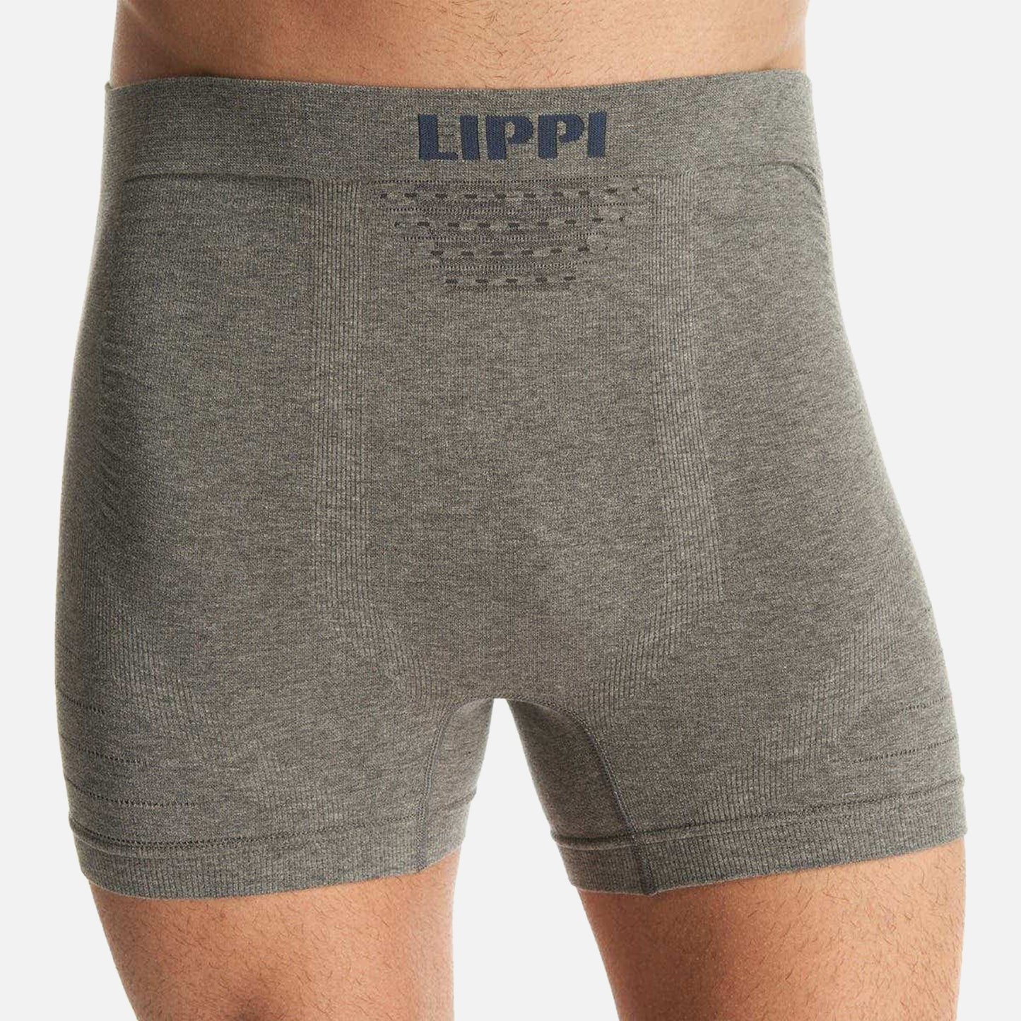 Ropa Interior Hombre Pack Skintec Seamless Boxer Gris Medio y Azul Marino Lippi