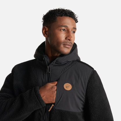 Poleron Hombre Porteador 1/4 Zip Negro Haka Honu