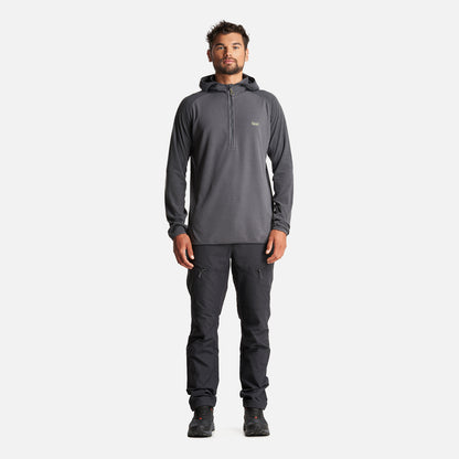 Poleron Hombre Jacaranda Nano-F 1/4 Zip Hoody Gris Oscuro Lippi