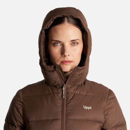 Chaqueta Mujer Long Line Steam Pro Hoody Jacket Café Lippi