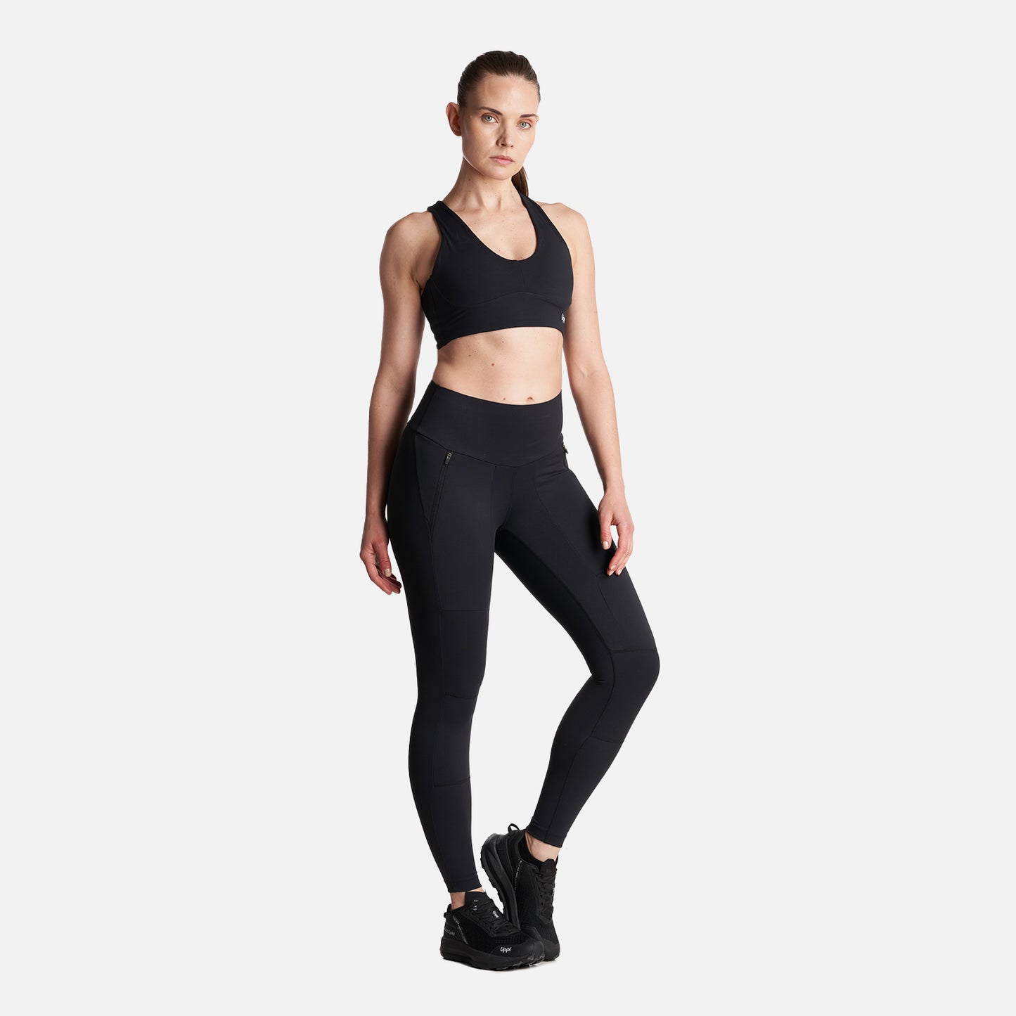 Calza Mujer  PureTrek Q-Dry Leggings Negro Lippi