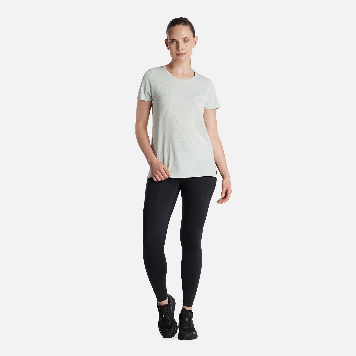 Polera Mujer  4 Run Seamless Trail Short Sleeve T-Shirt Celeste Lippi