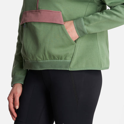 Poleron Mujer  DownStreet 1/4 Zip Sweatshirt Verde Claro Lippi