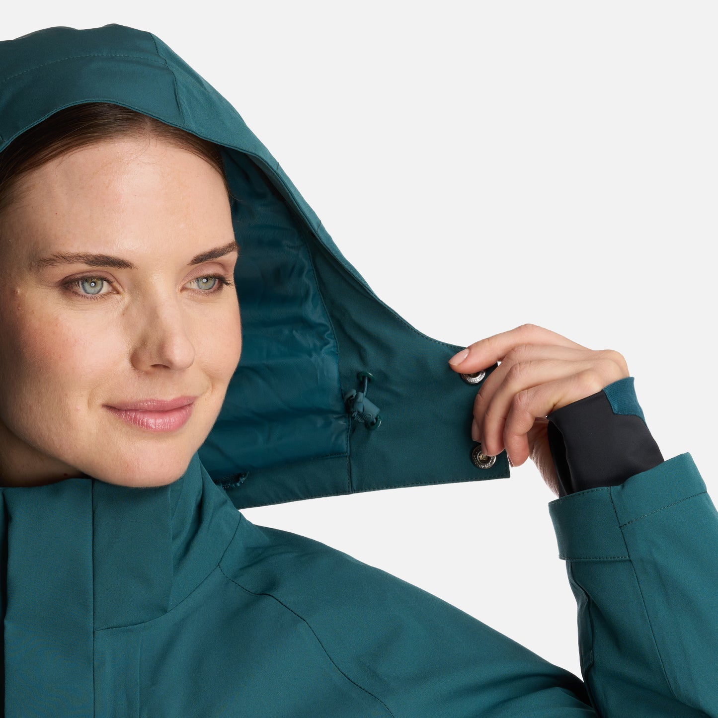 Chaqueta Mujer Andes B-Dry Hoody Jacket Verde Bosque Lippi