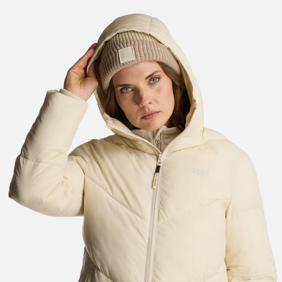 Chaqueta Mujer Long Line Steam Pro Hoody Jacket Crema Lippi