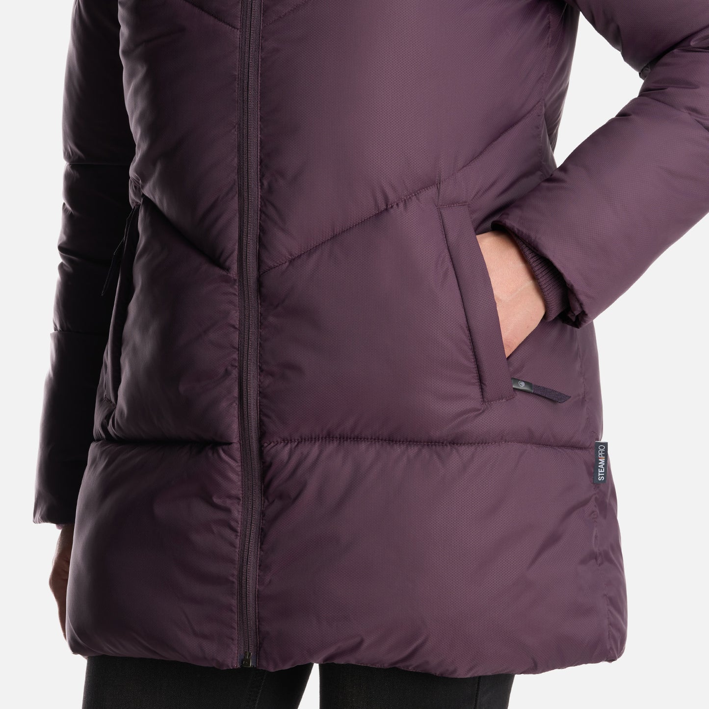 Chaqueta Mujer Long Line Steam Pro Hoody Jacket Morado Oscuro Lippi