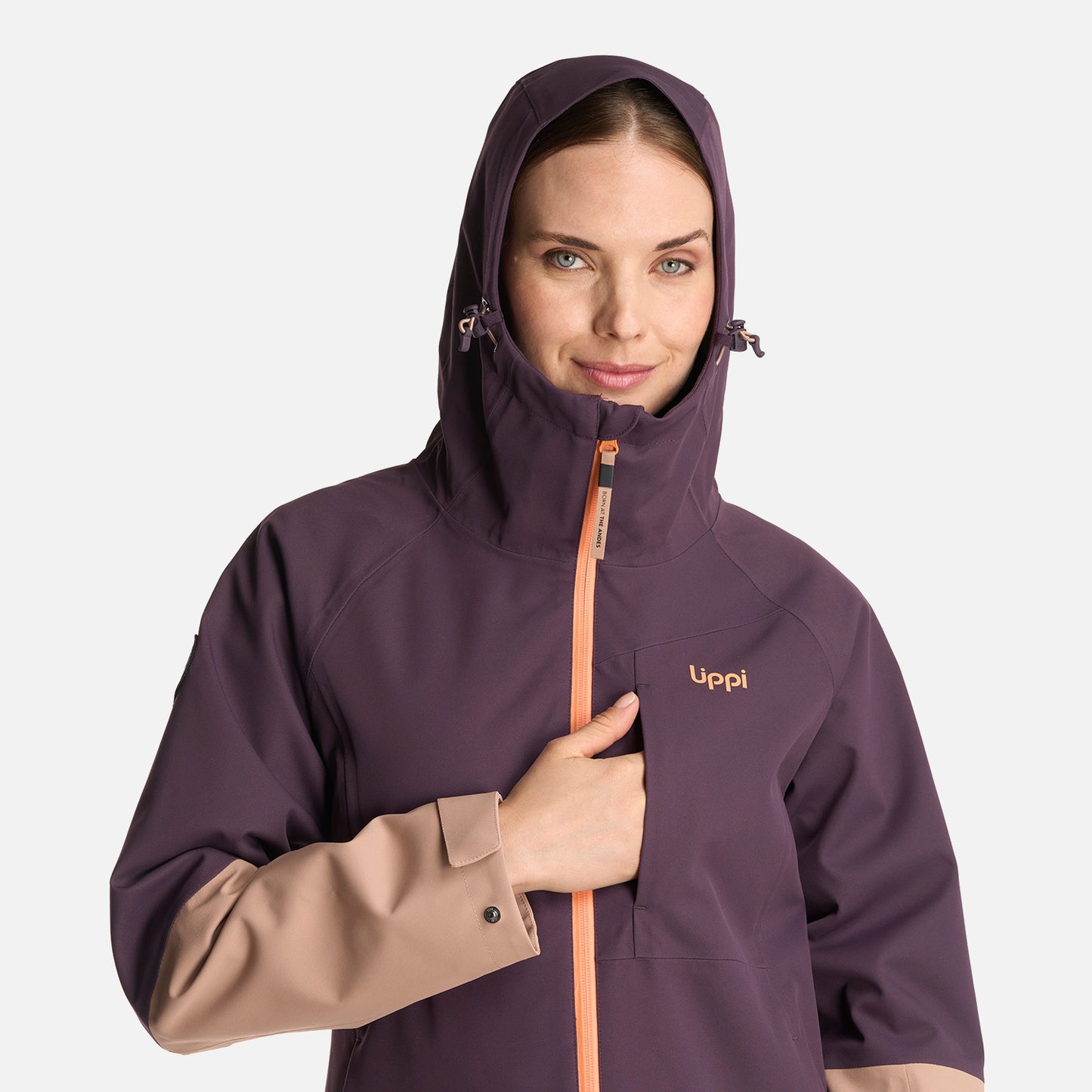 Chaqueta Mujer Massif B-Dry Hoody Jacket Morado Oscuro Lippi