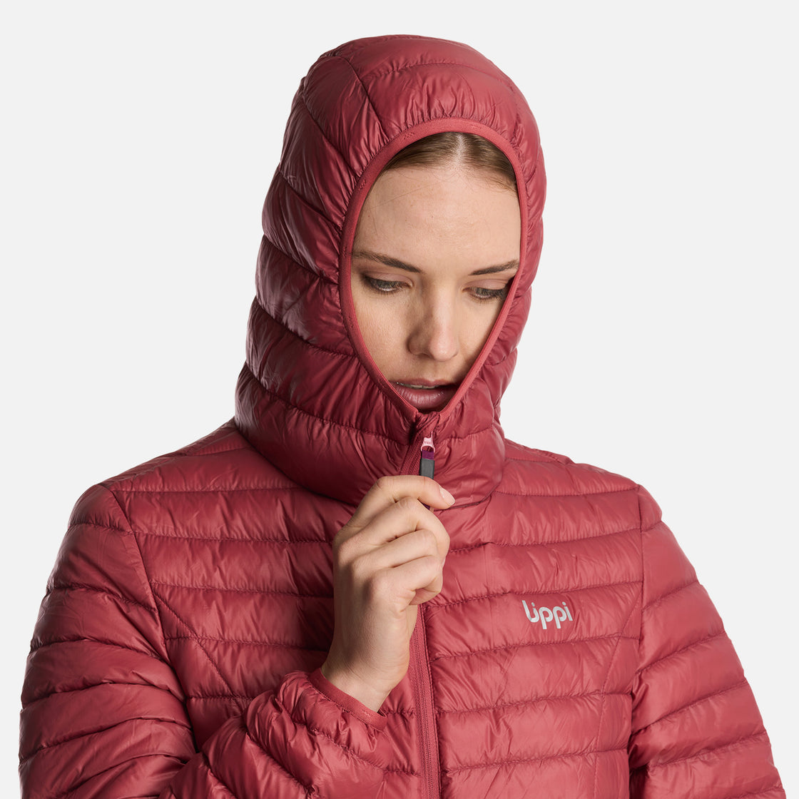 Chaqueta Mujer Peak Down Hoody Jacket Rosa Oscuro Lippi