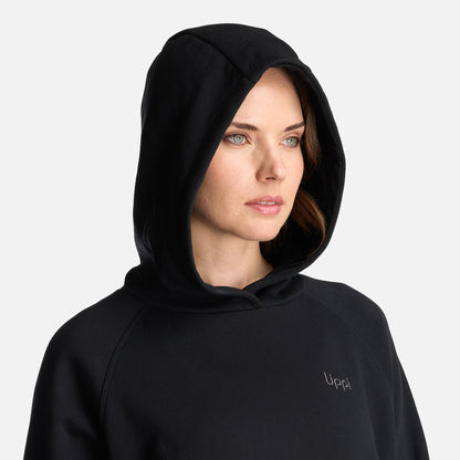 Poleron Mujer Ulmo Hoody Sweatshirt Negro Lippi