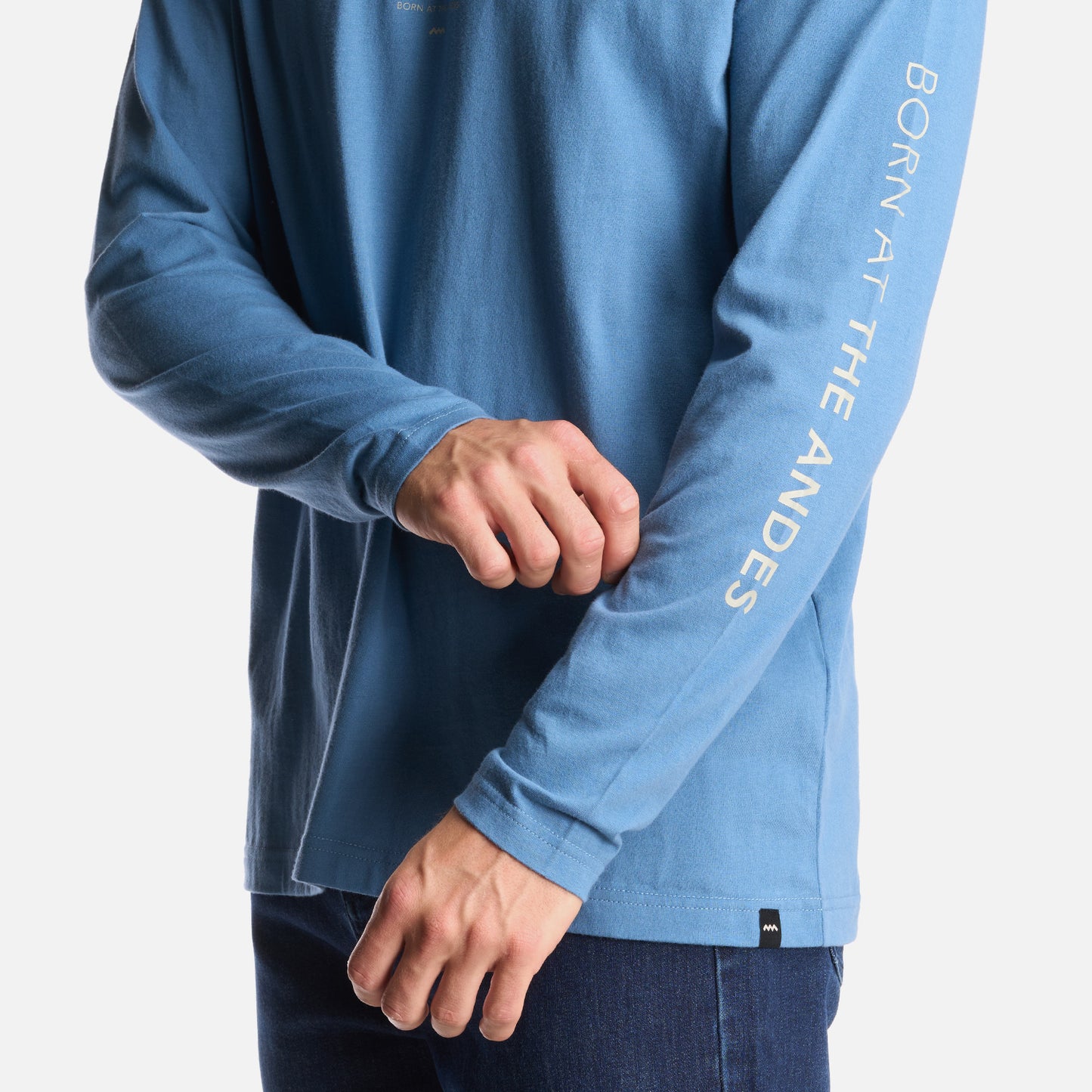 Polera Hombre Logo Lippi Long Sleeve T-Shirt Azul Grisaceo Lippi