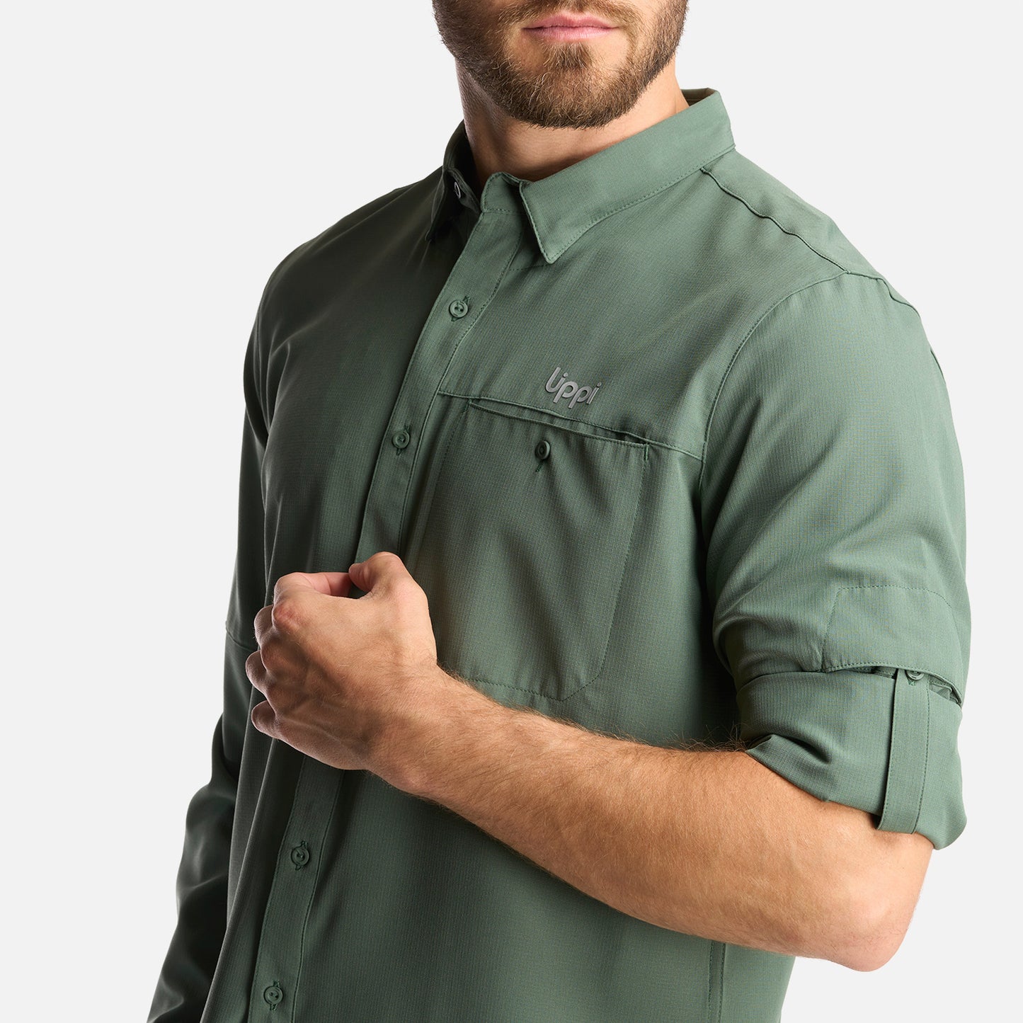 Camisa Hombre Murallon Q-Dry Shirt Verde Musgo Lippi