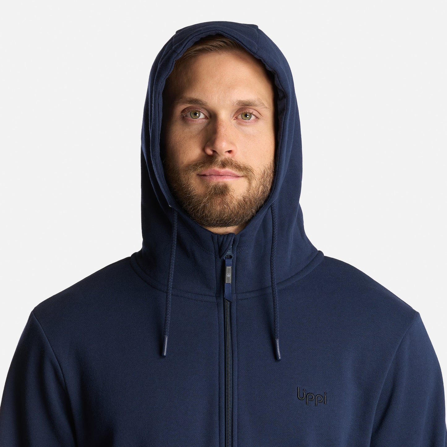 Poleron Hombre Ulmo Full Zip Hoody Sweatshirt Azul Marino Lippi