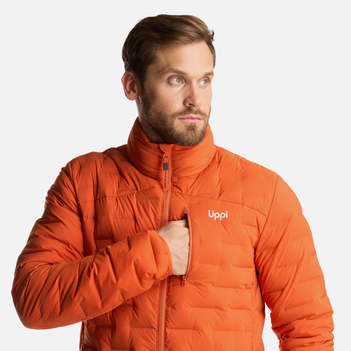 Chaqueta Hombre Ultimate Stretch Down Jacket Naranja Oscuro Lippi