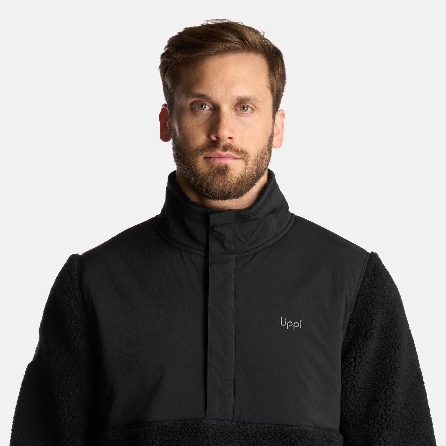 Chaqueta Hombre Glaciar Sherpa-Pro 1/4 Zip Jacket Negro Lippi