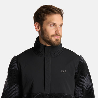 Chaqueta Hombre Glaciar Sherpa-Pro 1/4 Zip Jacket Print Negro Lippi