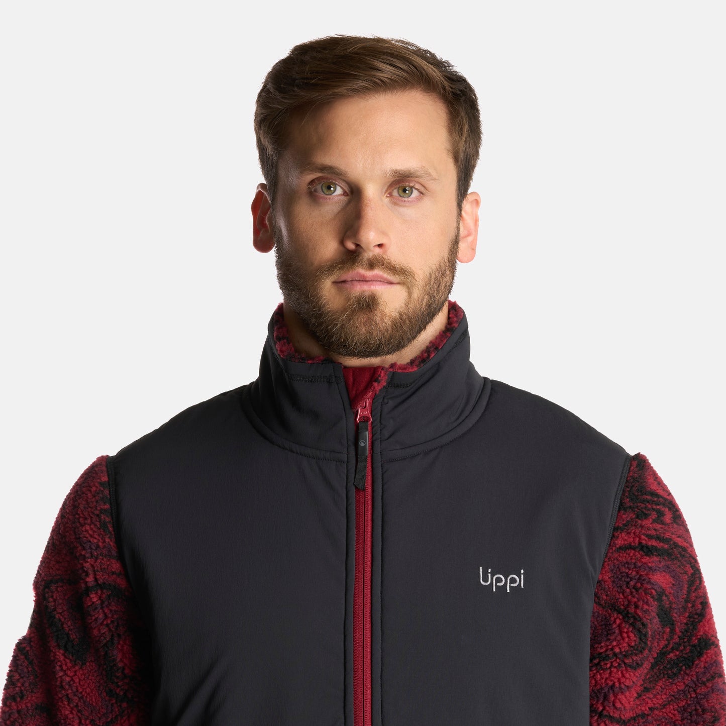 Chaqueta Hombre Glaciar Sherpa-Pro Jacket Print Burdeo Lippi