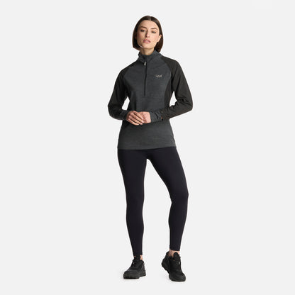 Polerón Mujer Egger 1/4 Zip Negro Lippi