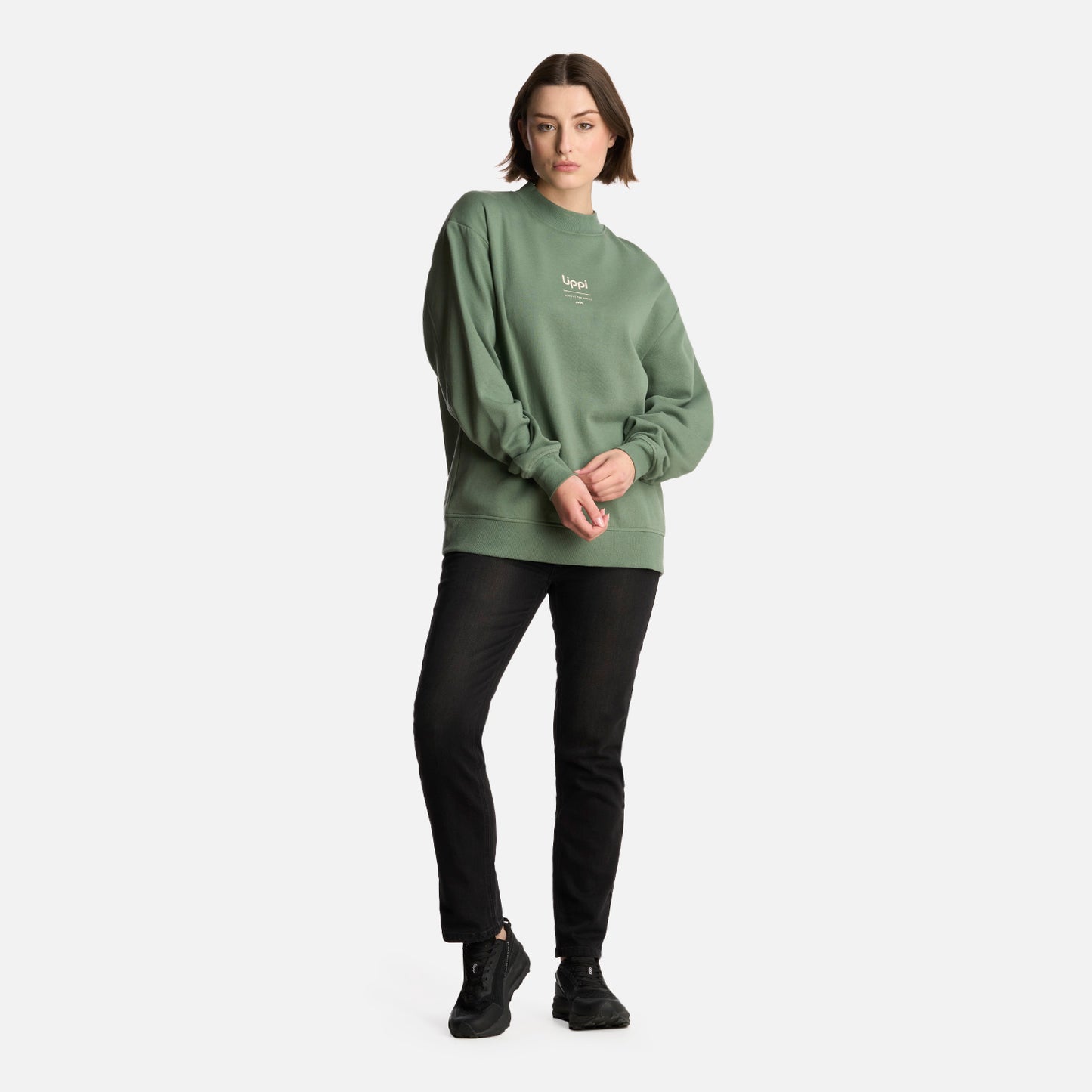 Polerón Mujer Ulmo Mid Point Crewneck Sweatshirt Jade Oscuro Lippi