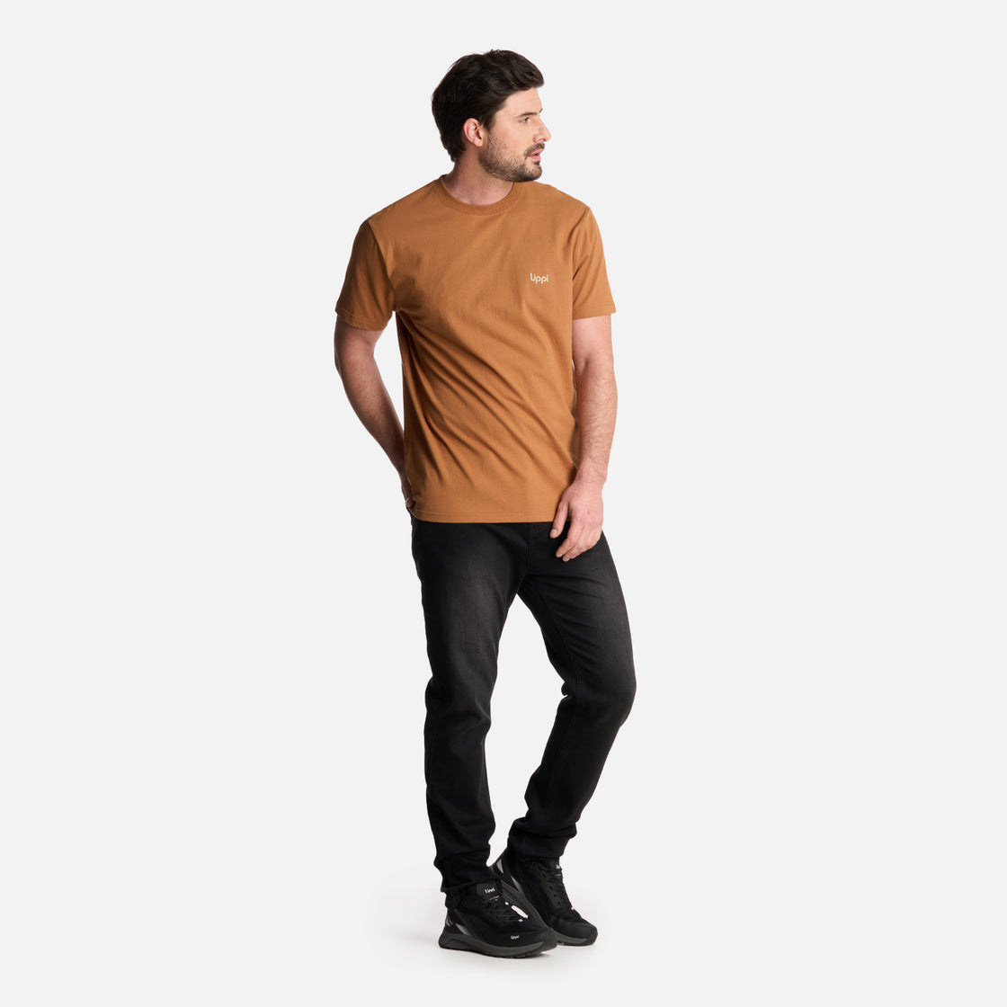 Polera Hombre Andes Mountain T-Shirt Camel Lippi