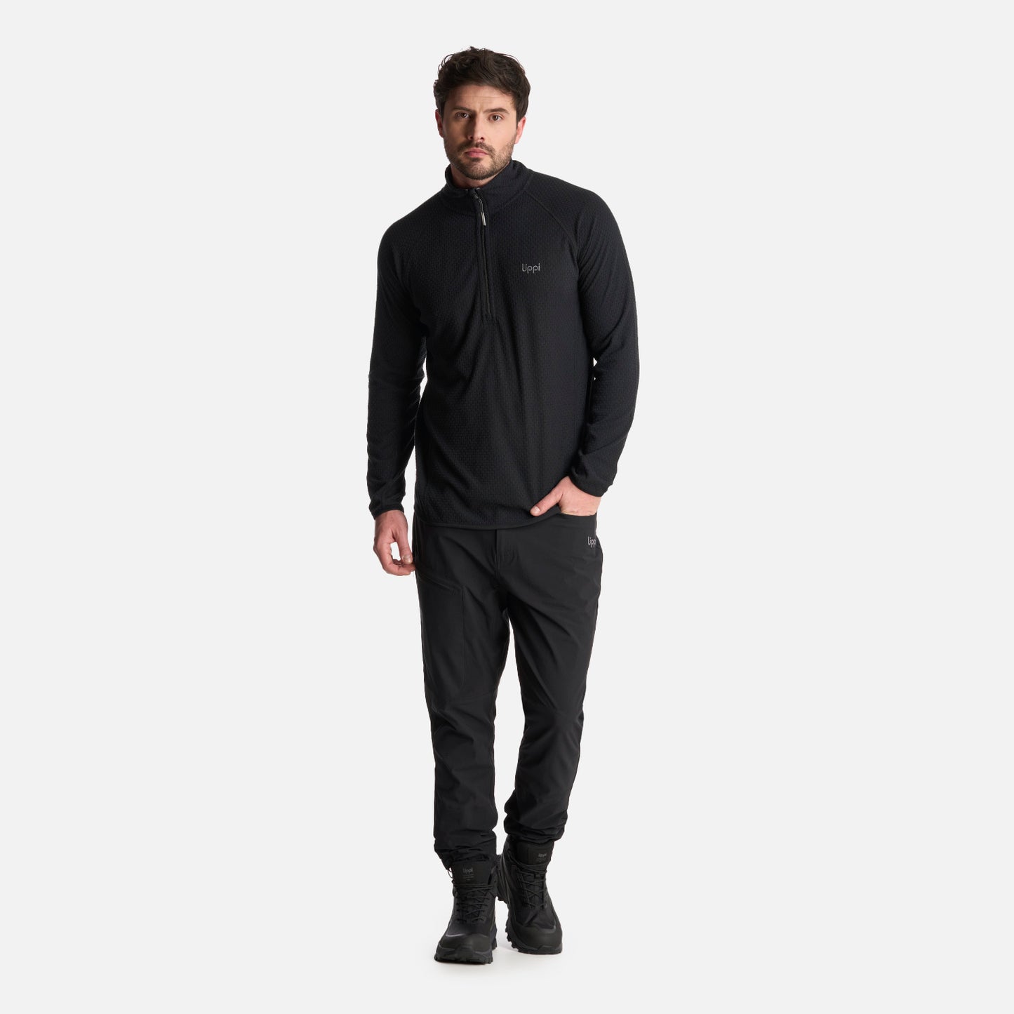 Polerón Hombre Jacaranda Nano-F 14 Zip Negro Lippi