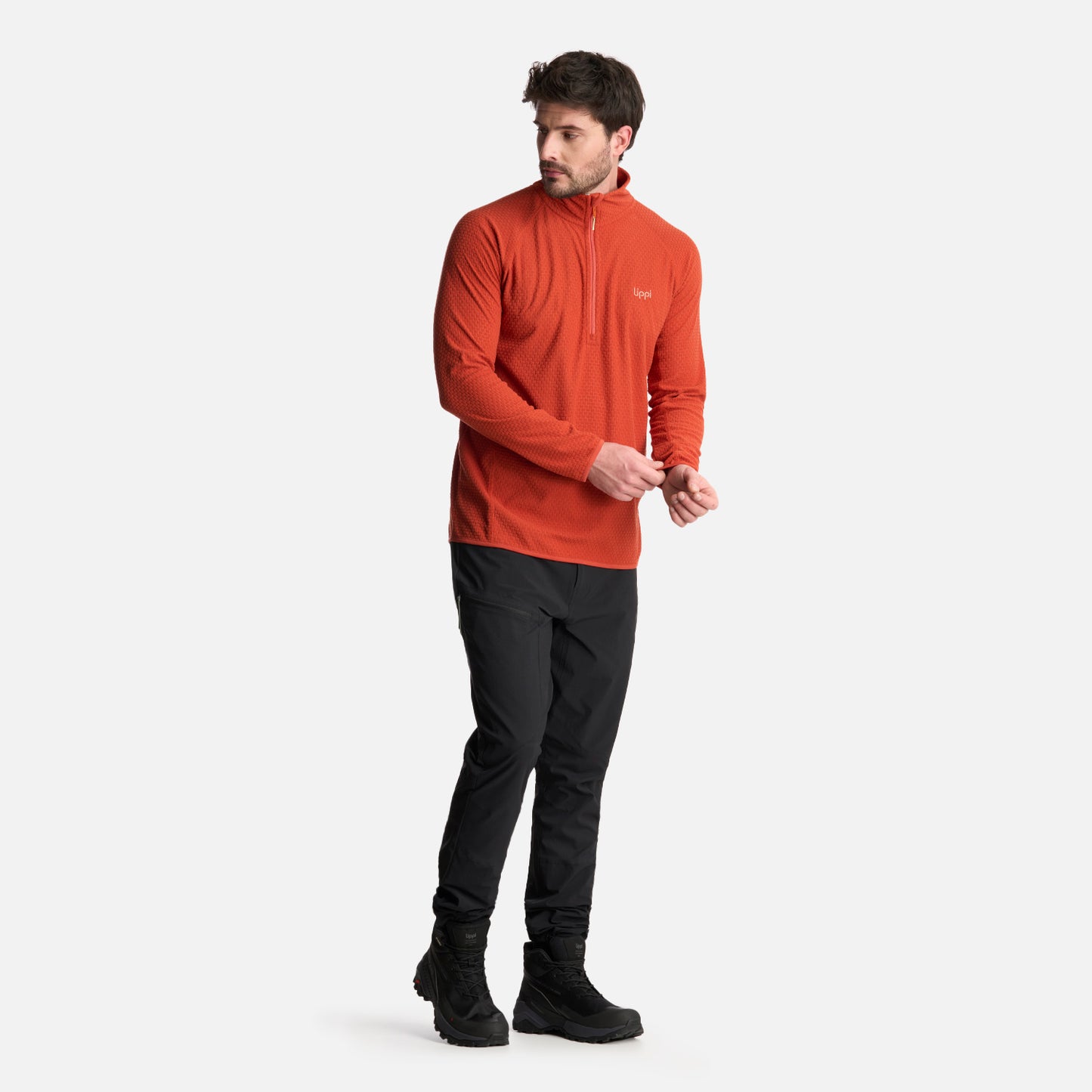 Polerón Hombre Jacaranda Nano-F 14 Zip Terracota Lippi