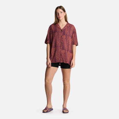 Camisa Mujer Marmolada Print Coral Haka Honu