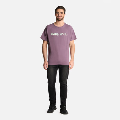 Polera Hombre Logo Morado Claro Haka Honu