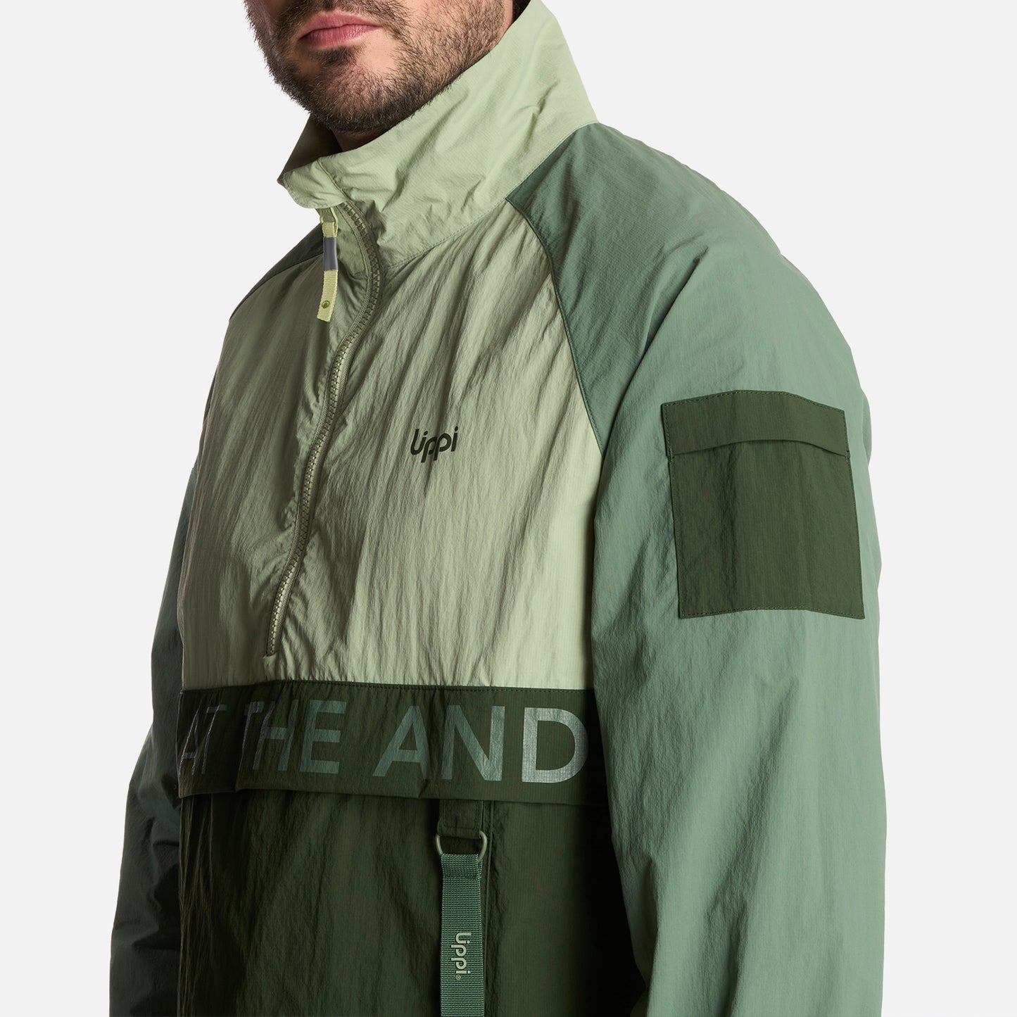 Chaqueta Hombre WindCity WindBreaker 1/4 Zip Jacket Jade Lippi