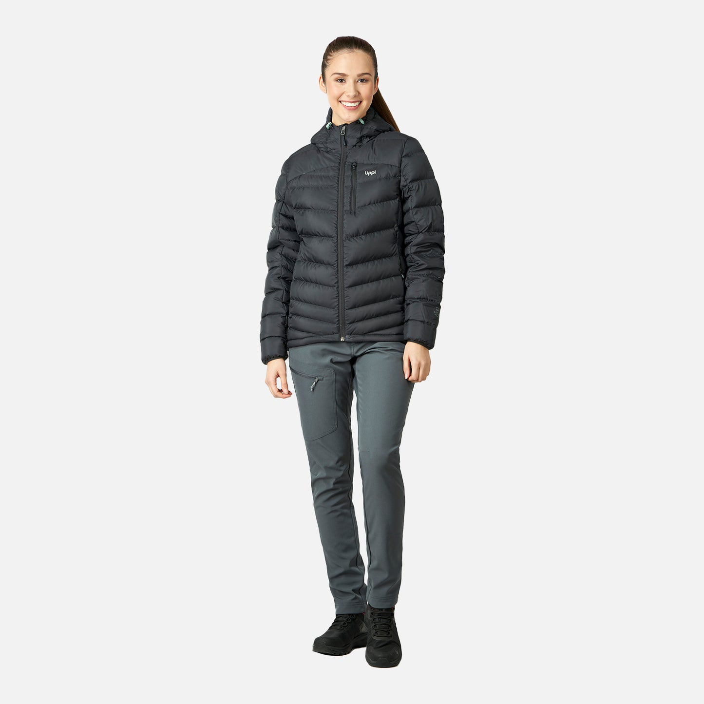 Chaqueta Mujer Bazpur Down Hoody Jacket Negro Lippi