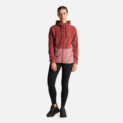 Poleron Mujer Stripes Nano-F Full Zip Hoody Ladrillo Lippi