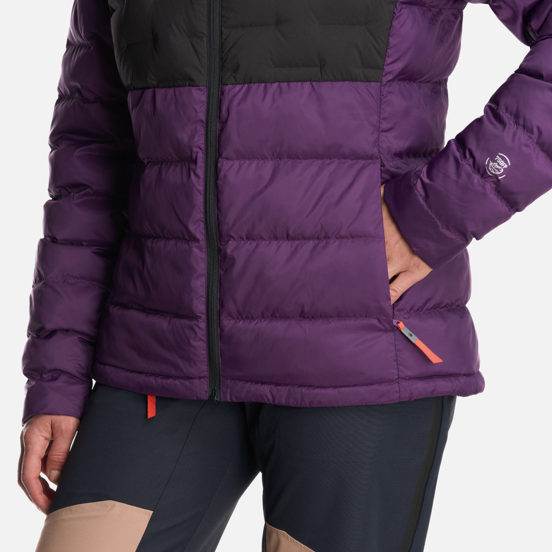 Chaqueta Mujer Bazpur EVO Down Hoody Jacket Morado Lippi