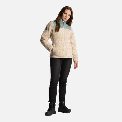 Chaqueta Mujer Glaciar Sherpa Pro Jacket Print Crema Lippi