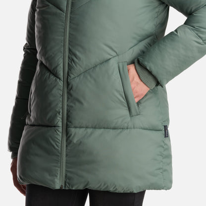 Chaqueta Mujer Long Line Steam Pro Hoody Jacket Verde Musgo Lippi