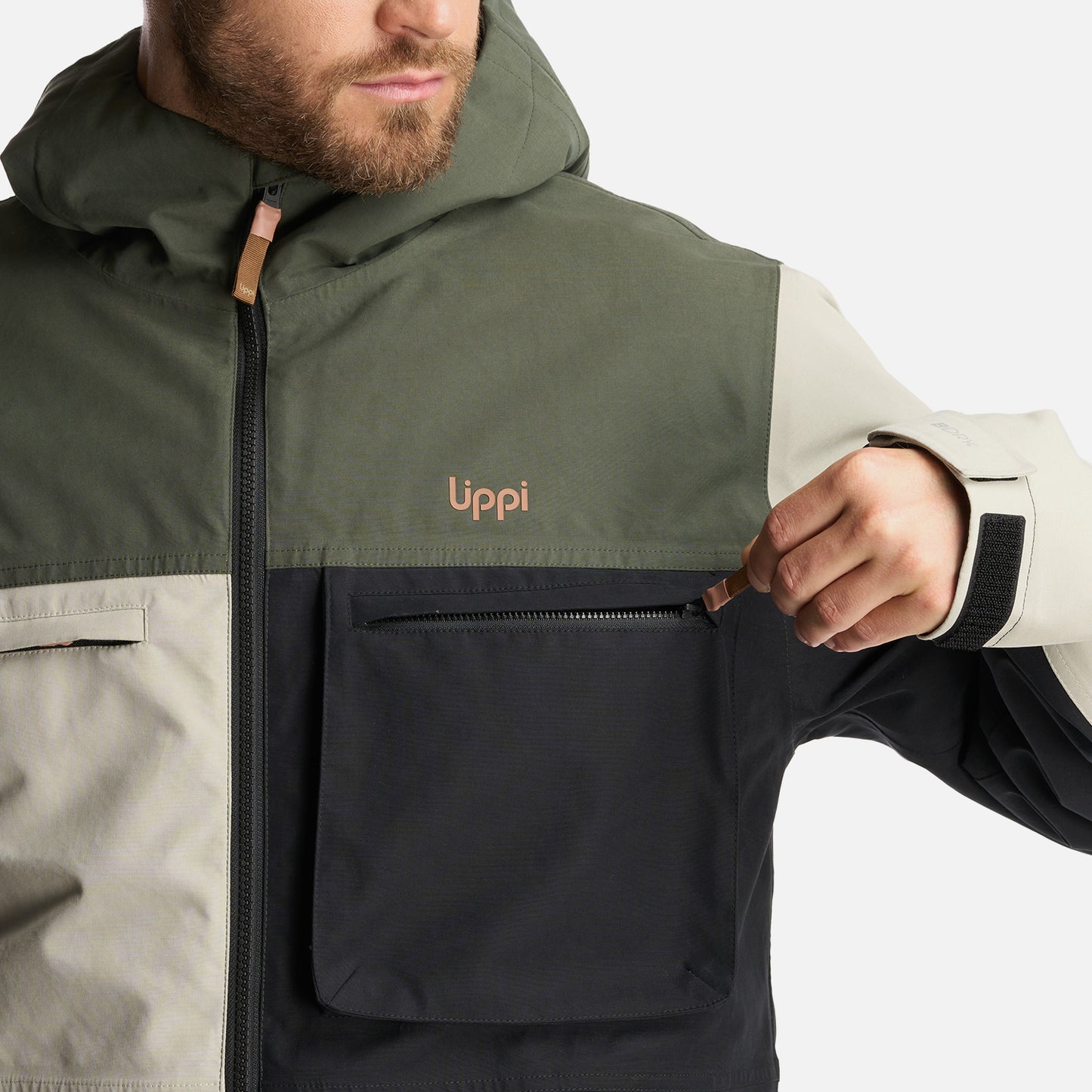 Chaqueta Hombre Citizen Warm B-Dry Hoody Jacket Verde Militar Lippi