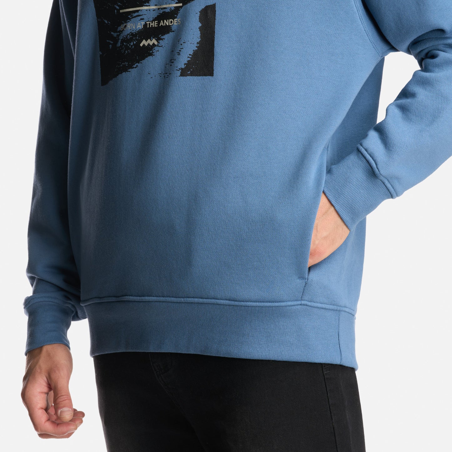 Poleron Hombre Insigne Hoody Sweatshirt Front Print Azul Grisaceo Lippi