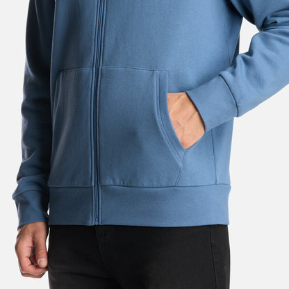 Poleron Hombre Ulmo Full Zip Hoody Sweatshirt Azul Grisaceo Lippi