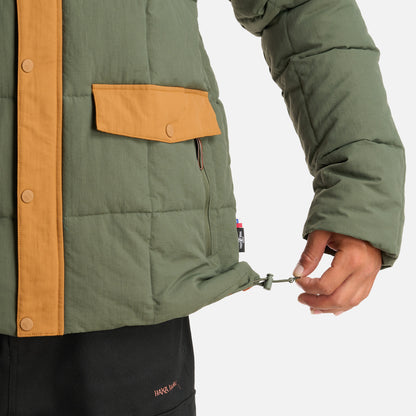 Chaqueta Hombre Aislado Verde Grisaceo Haka Honu